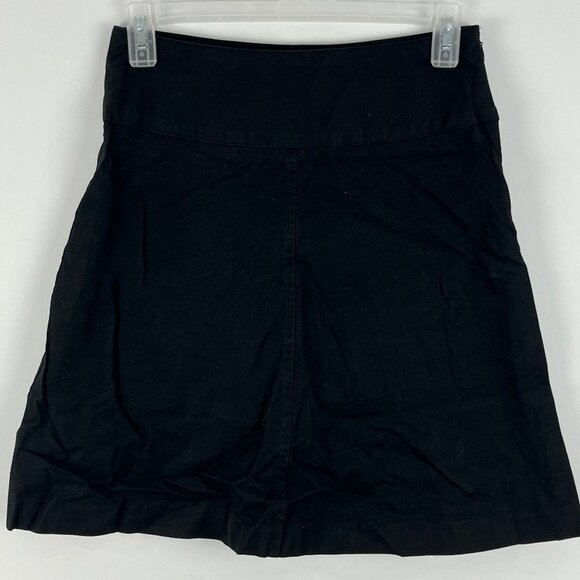 Francois Beauregard A Line Skirt Size XXS Black Waist 26in Zip Closure Stretch - Picture 1 of 7